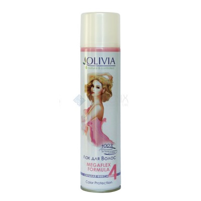 Лак «Olivia» COLOR PROTECTION с экстрактом родиолы розовой. Сильная фиксация, 250мл